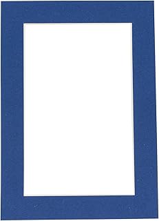 CountryArtHouse Bottle Blue Acid Free 16x20 Picture Frame Mats with White Core Bevel Cut for 12x16 Pictures - Fits 16x20 Frame - One Mat