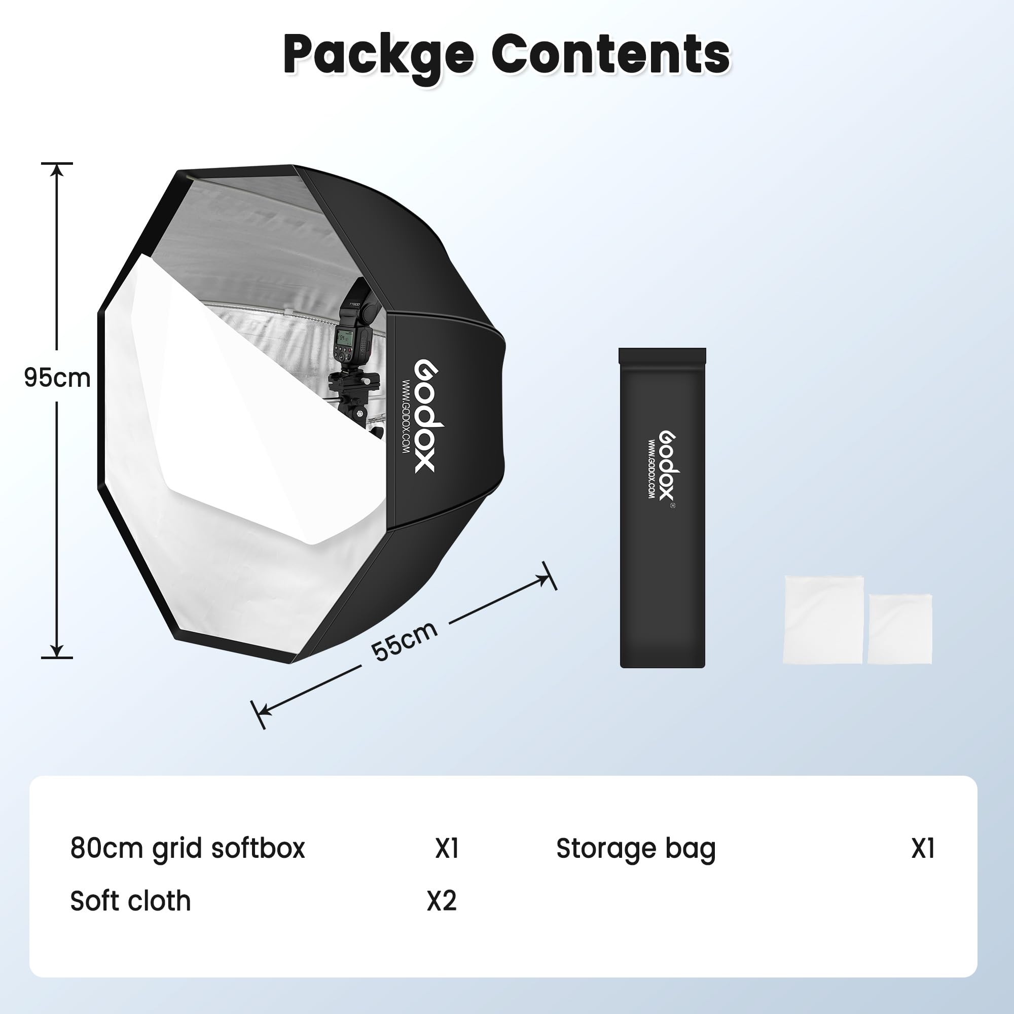 NEEWER Softbox Parabólico de 47,2 Pulgadas/120cm Configuración Rápida