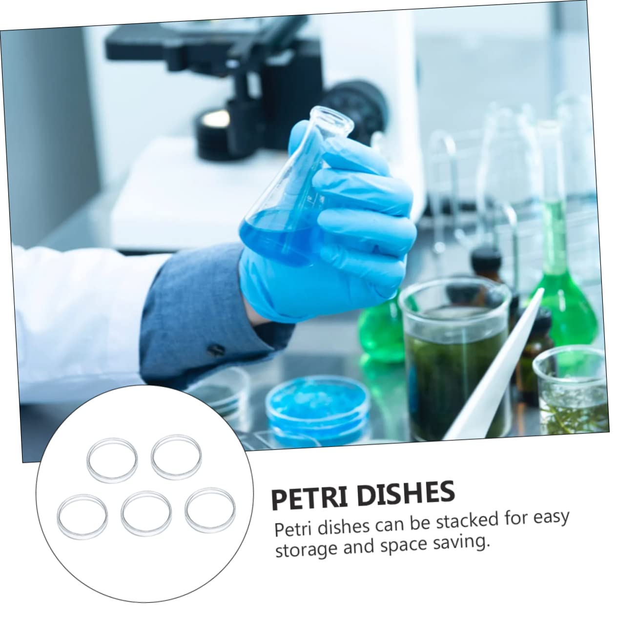 Boîtes De Petri Design Unique 5 Pièces Boîtes De Petri En Verre Pour Laboratoire À Usage Scolaire