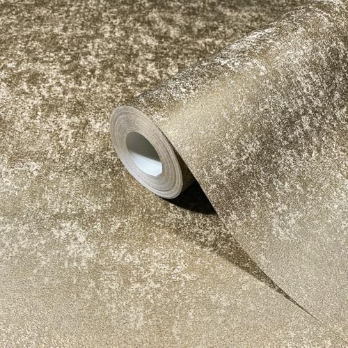 marburg Tapete Gold Uni Metallic Industrial Modern Glänzend für Wohnzimmer Schlafzimmer Küche MADE IN GERMANY 10,05 x 0,53m