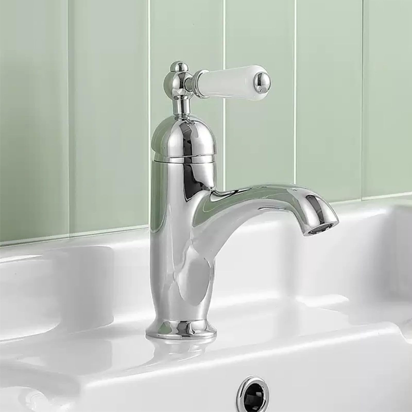 Fanjubei Electroplated Version Copper Bathroom Hot And Cold Basin Faucet, Electroplated Model