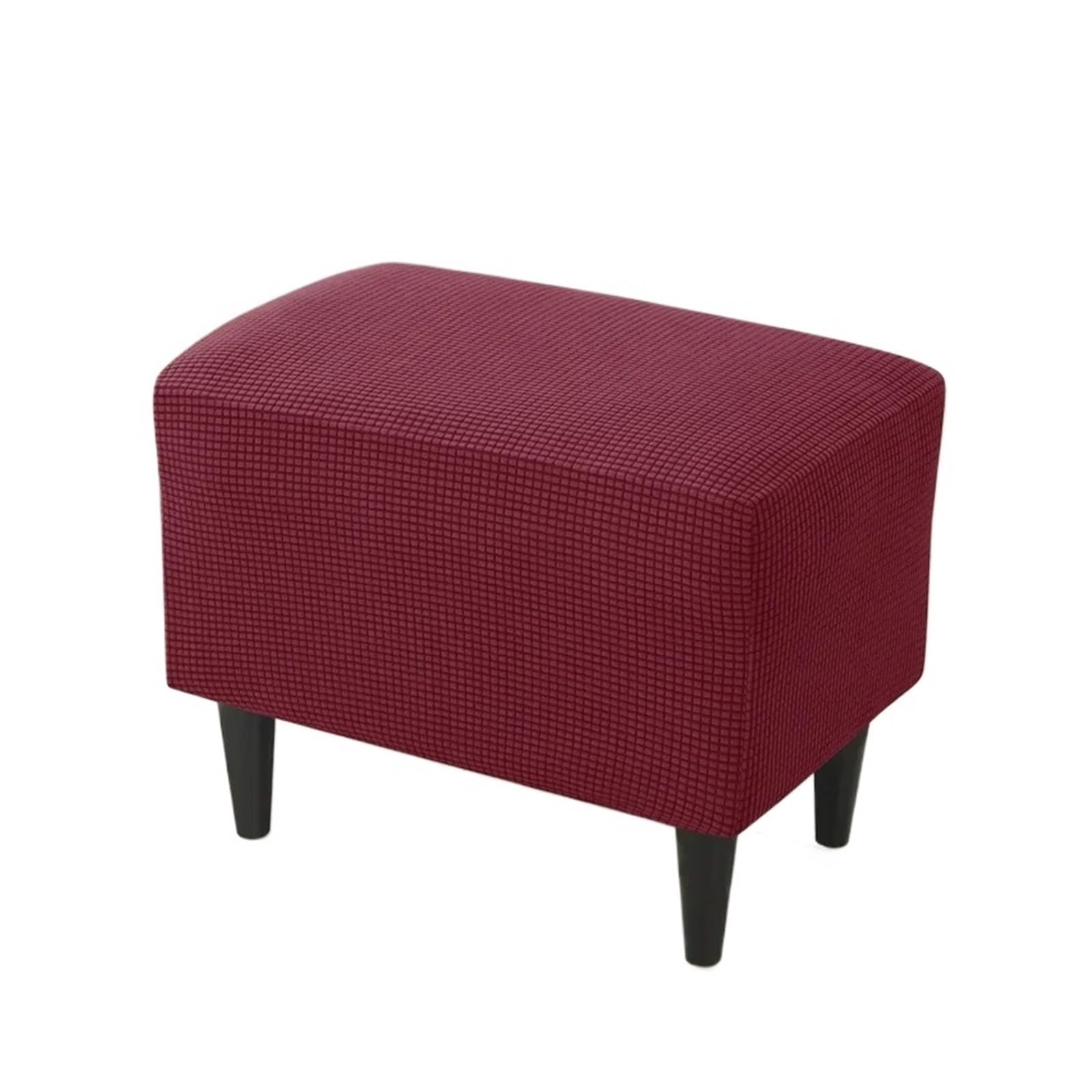GCYEIDMA Wing Chair Slipcover Wing Chair Cover Stretch Wingback Armchair Covers Solid Color Relax Sofa Slipcovers with Seat Cushion(B16 Footstool Cover)