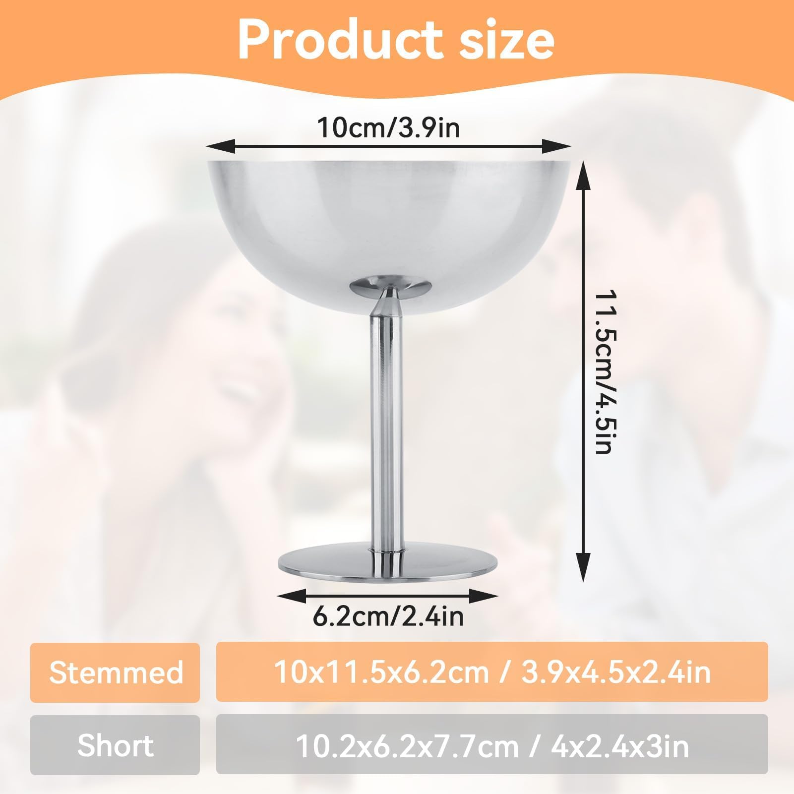 Edelstahl Eisbecher Set - Wiederverwendbare Dessertschalen In Hoch & Kurz