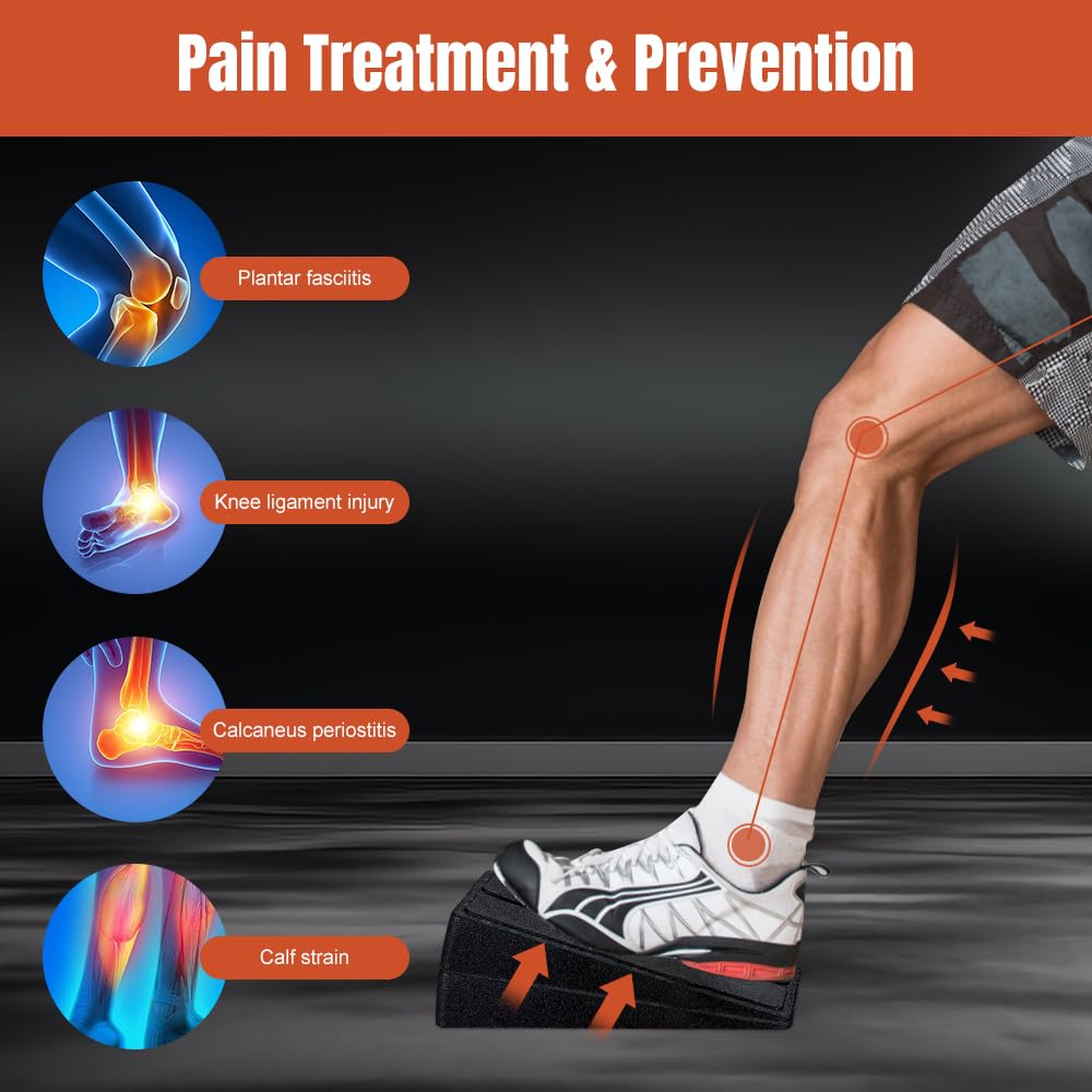 mizikuu Estensori per Polpacci, Set di 3 Slant Board Stretching Polpacci Regolabile barella per Polpaccio Stretch Board Squat Ramp per Piedi Muscoli Posteriori della Coscia Achille Gamba Esercizi