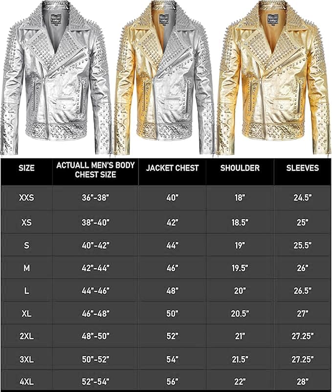 Men’s Brando Punk Rock Heavy Studded Leather Jacket-Unique Motorcycle Style Music Festival Cowhide Jacket3