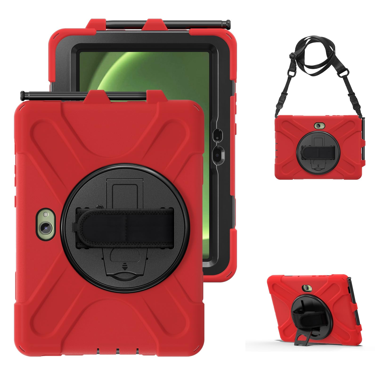 Coque Tab Active5 Pro Antichoc Rouge avec Dragonne Rotative Haute Sécurité - 8