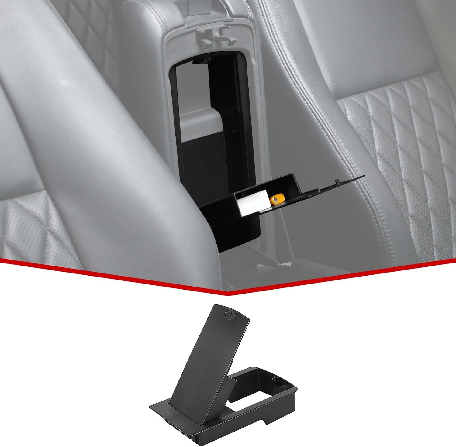 JeCar Armrest Storage Box Center Console Hidden Organizer Tray Interior Accessories Compatible with Jeep Grand Cherokee/Dodge Durango 2011-2020