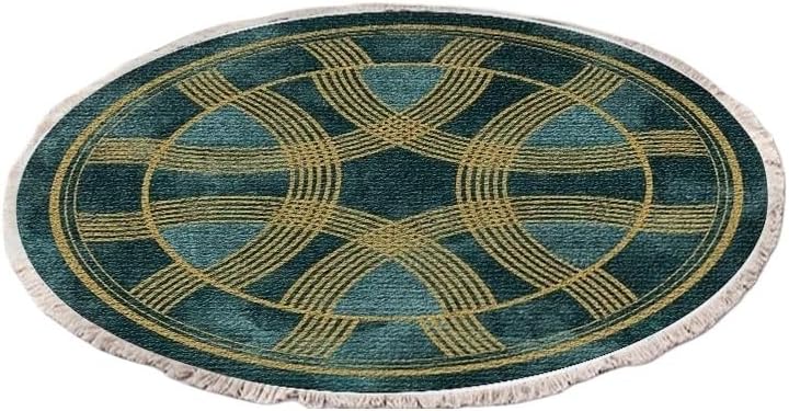 120 * 120 cm European Ethnic Style Home Bedroom, Living Room, Study, Entrance mat, Computer Chair mat, Circular Carpet(Y-H10,Diameter 90cm)