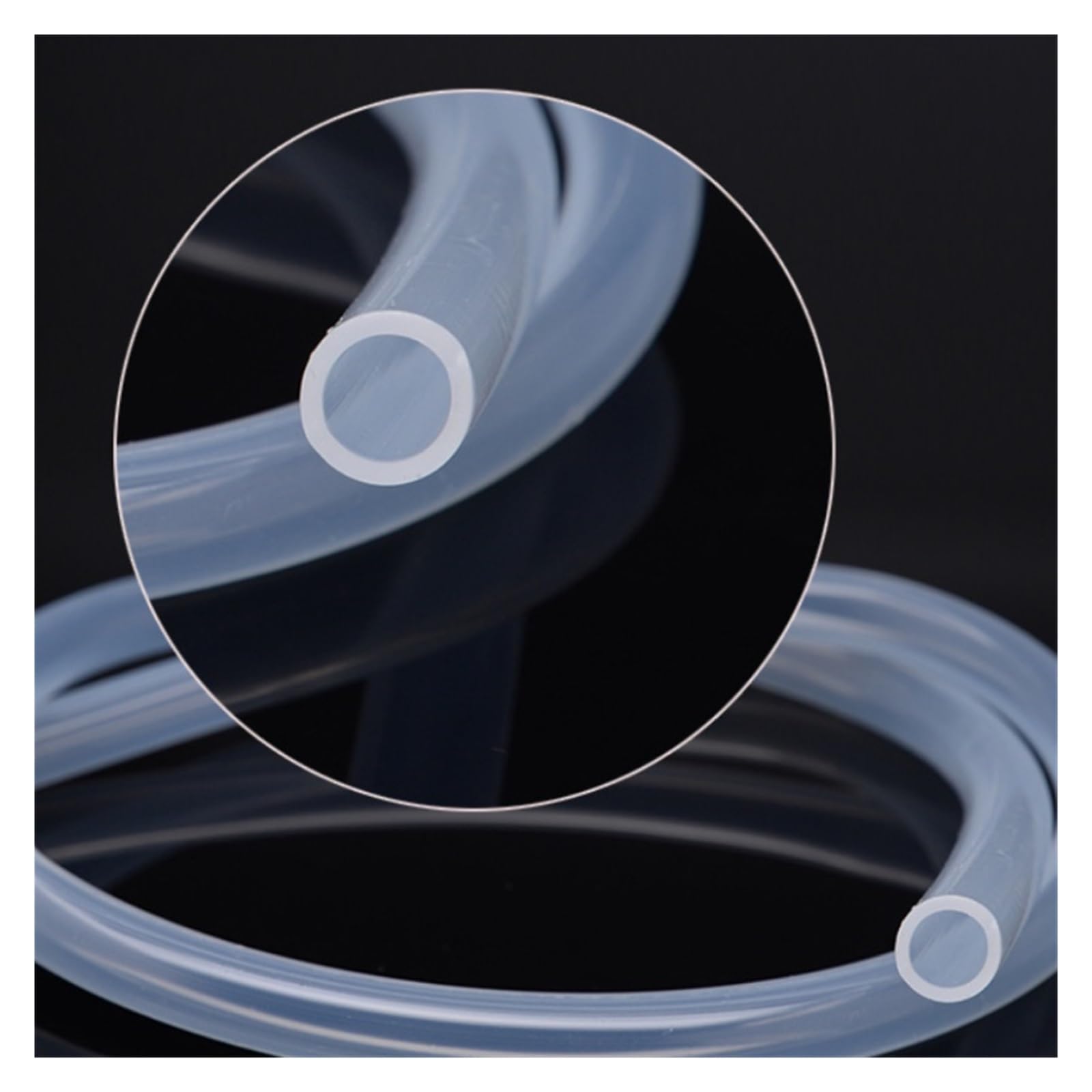 Manguera de tubo silicona Manguera de goma de tubo de silicona transparente, 1M, 3 metros, 5M, 4, 5, 6, 8, 10, 12mm de diámetro, tubo Flexible, Gel de sílice(8x12mm,5m)