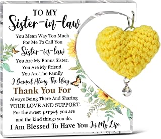 Sister In Law Birthday Gifts From Sisters,Thank-You Gifts Appreciatioan To My Sister-In-Law Acrylic Plaque Gifts for Sister