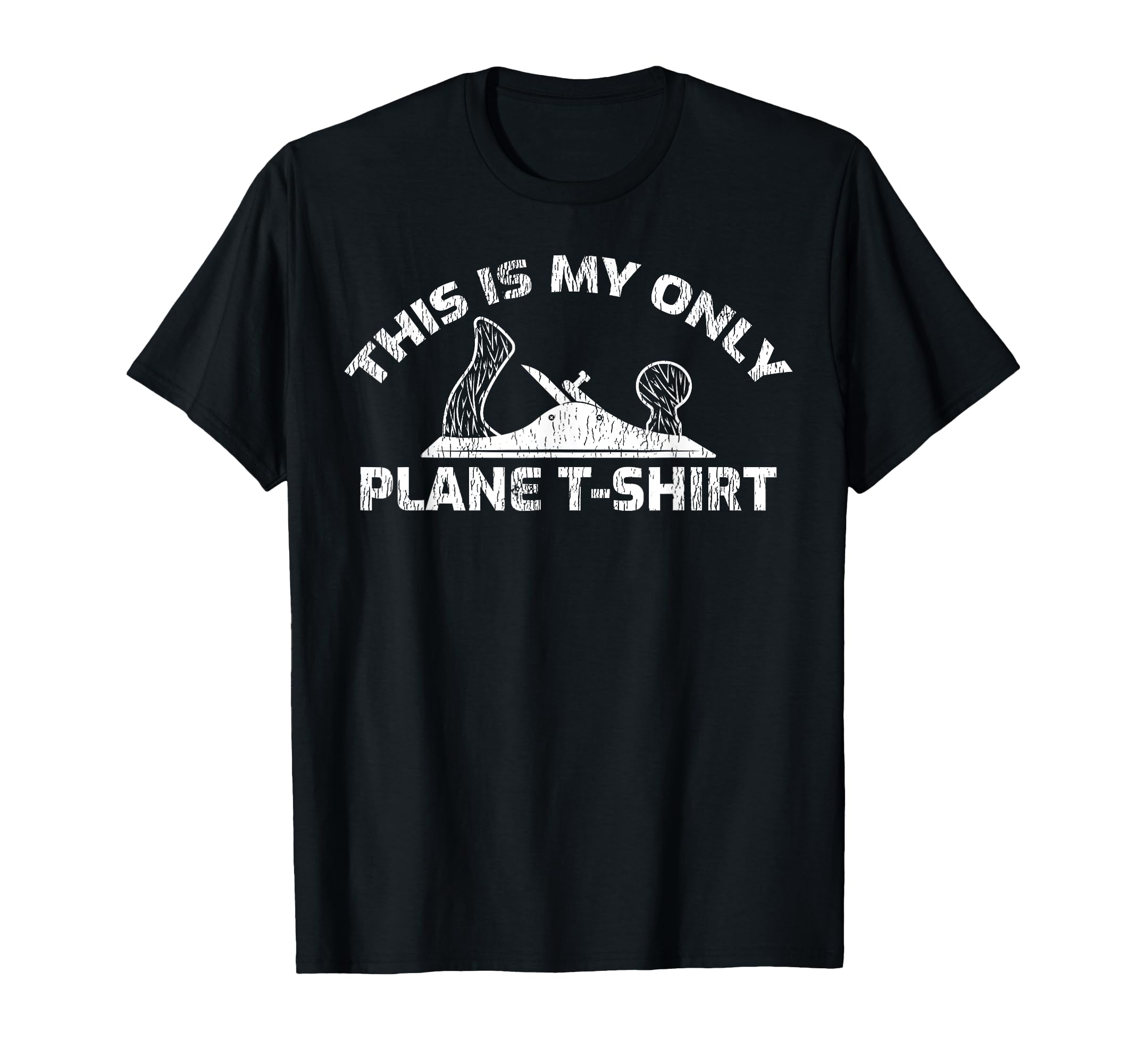 This Is My Plane T-Shirt Funny Wood Planer Carpentry T-Shirt, Black