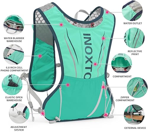 Miniatura 3 de Chaleco de hidratación para correr para hombres y mujeres, mochila de agua para correr, paquete de hidratación de 3 litros, para correr, maratón,