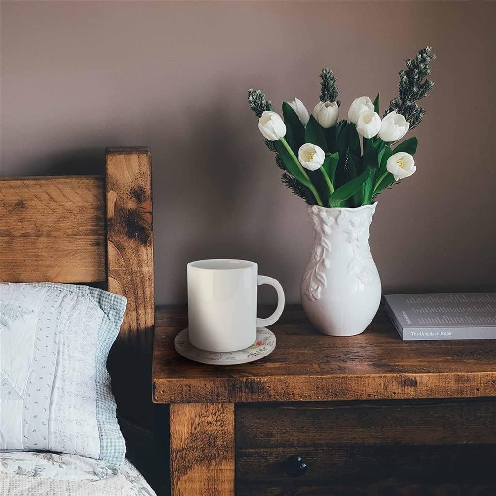 Easter Watercolor Egg Ceramic Coaster Set Coffee Tea Cup Coasters Kitchen Table Accessories Round Placemat(4pcs)