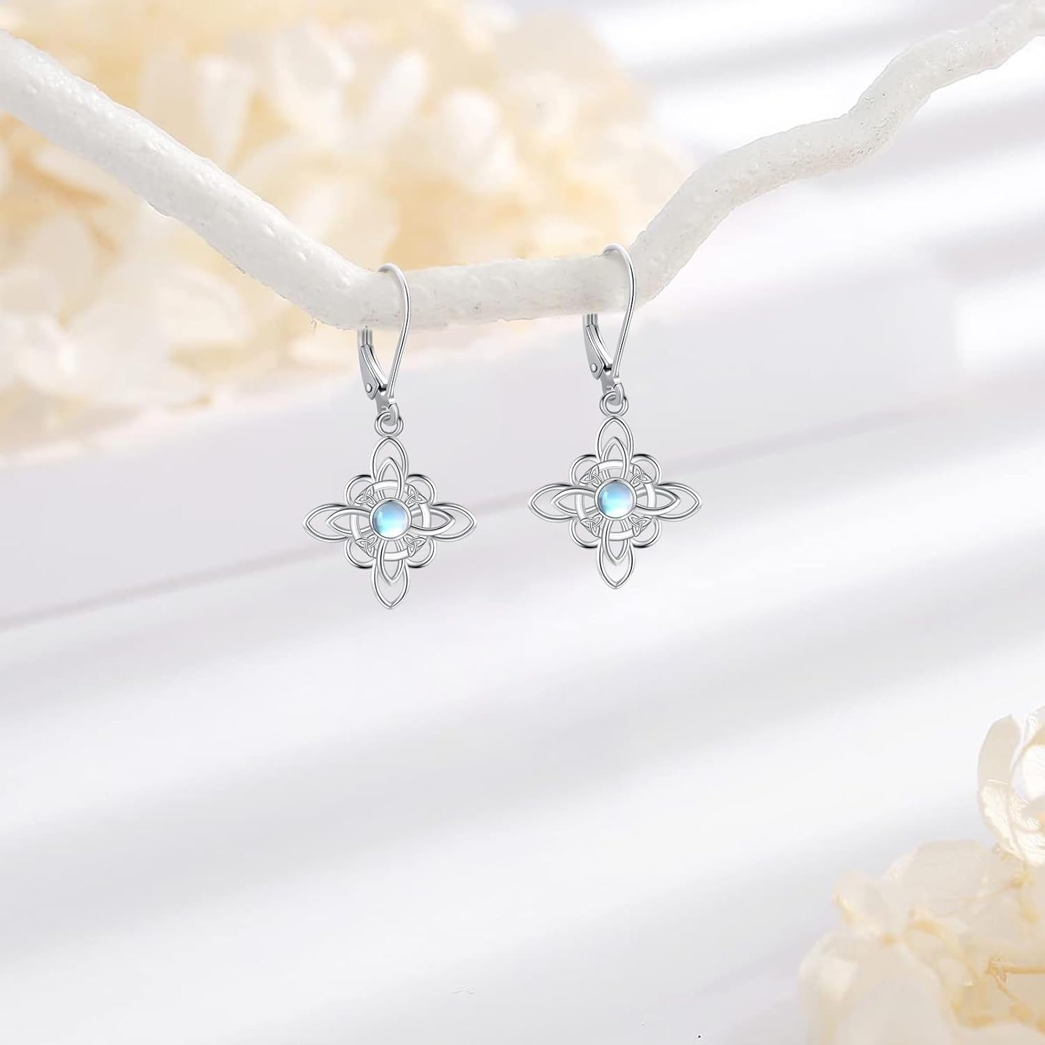 Tree of Life/Cat/Turtle/Butterfly/Flower/Celtic/Turquoise/Moonstone Dangle Earrings for Women Sterling Silver Cute Animals Drop Earrings Jewelry Gifts - Image 2