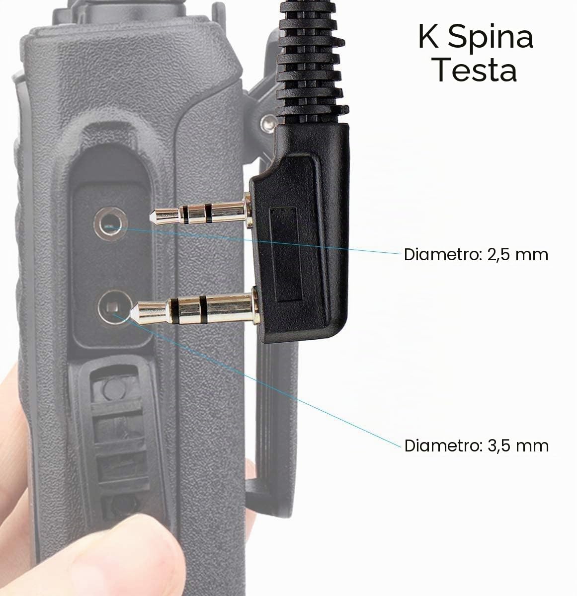 Retevis Cuffie Walkie Talkie 2 Pin Auricolare con Tubo Acustico Trasparente Compatibile RT24 RT22 RT27 RT5 H777 Baofeng UV-5R BF-888S