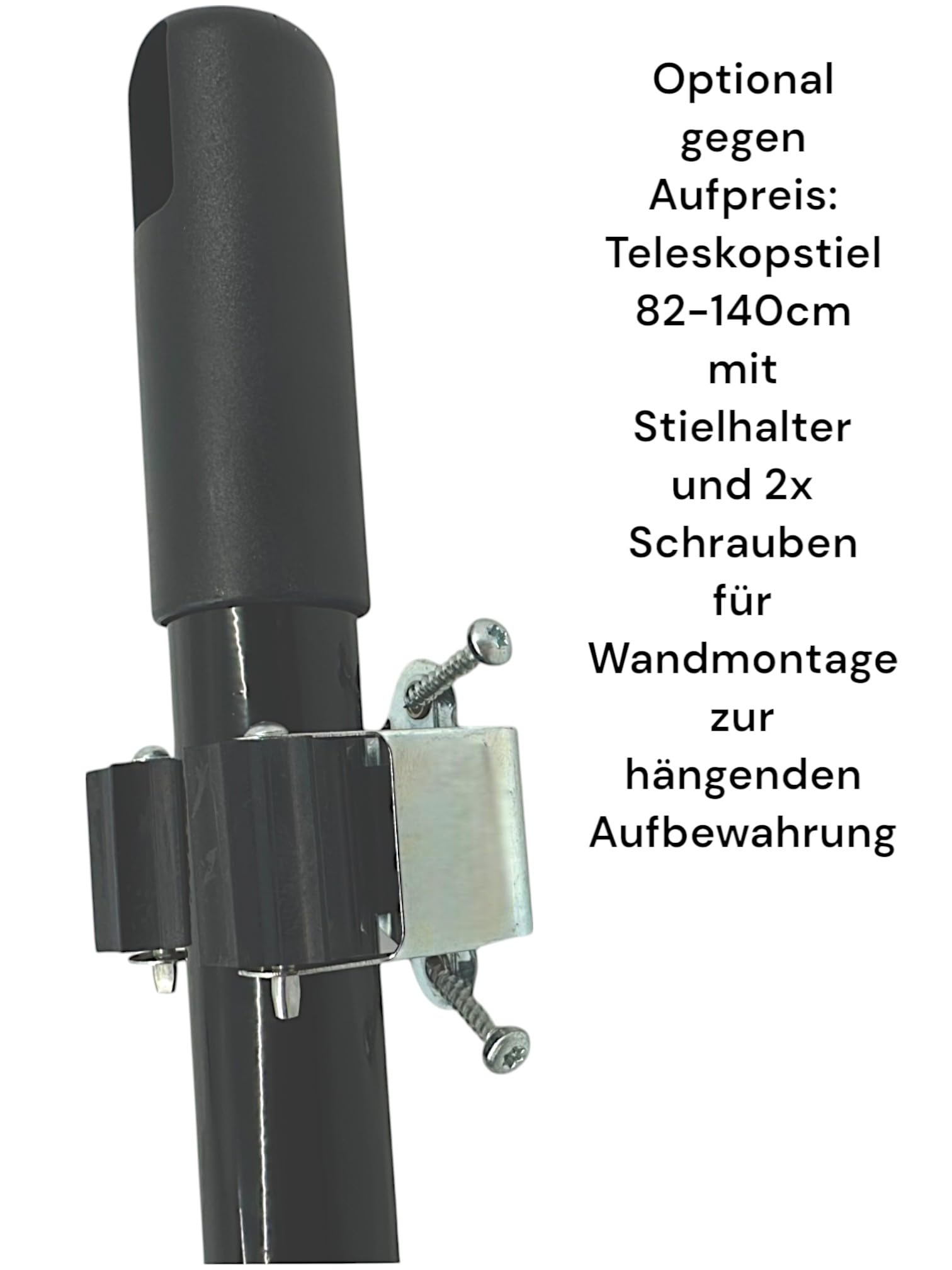 MAAJ Wollbesen, Traditionell Handgefertigt, 30 cm Holzschaft, 11 cm Wollbesatz, Geeignet für Laminat und Parkett
