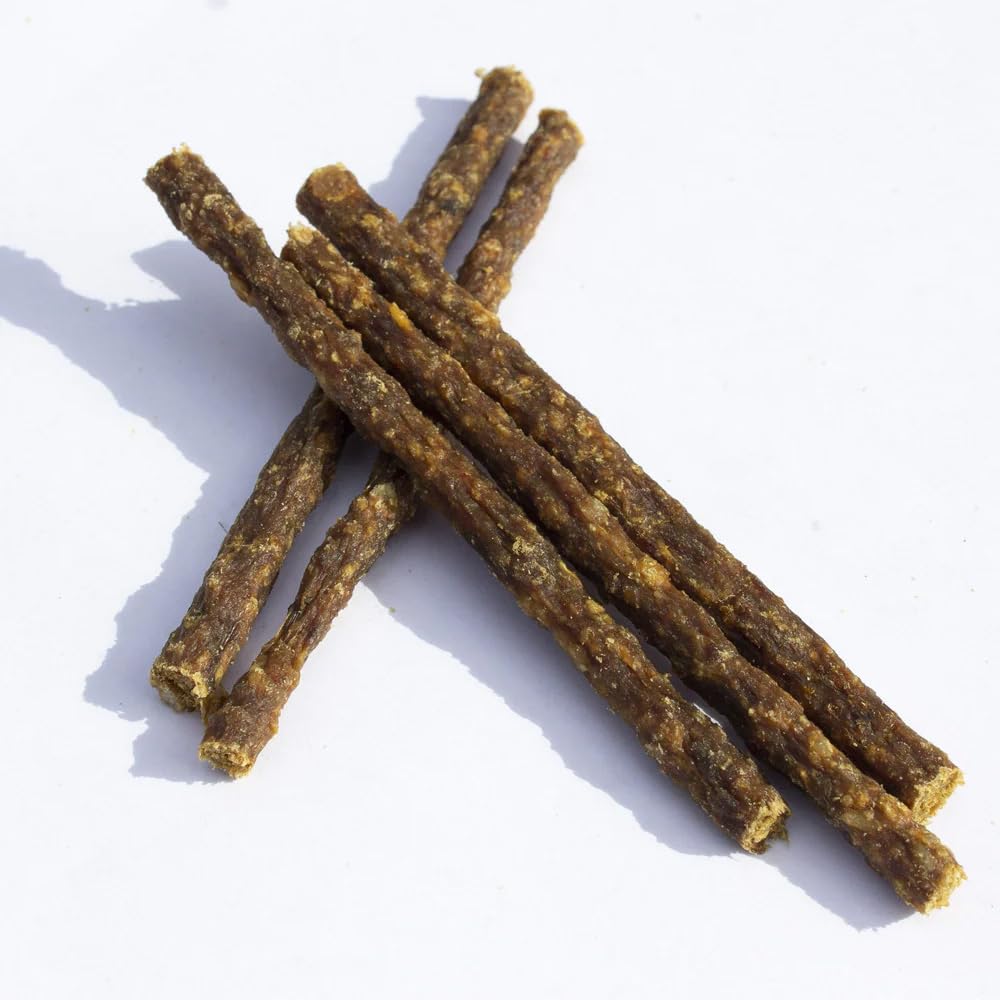 Pure & Natural Lamb Meaty Sticks - Natural Dog Chews, Grain Free Dog Treats & Healthy, Real Meat Chew Sticks - 100g Bag
