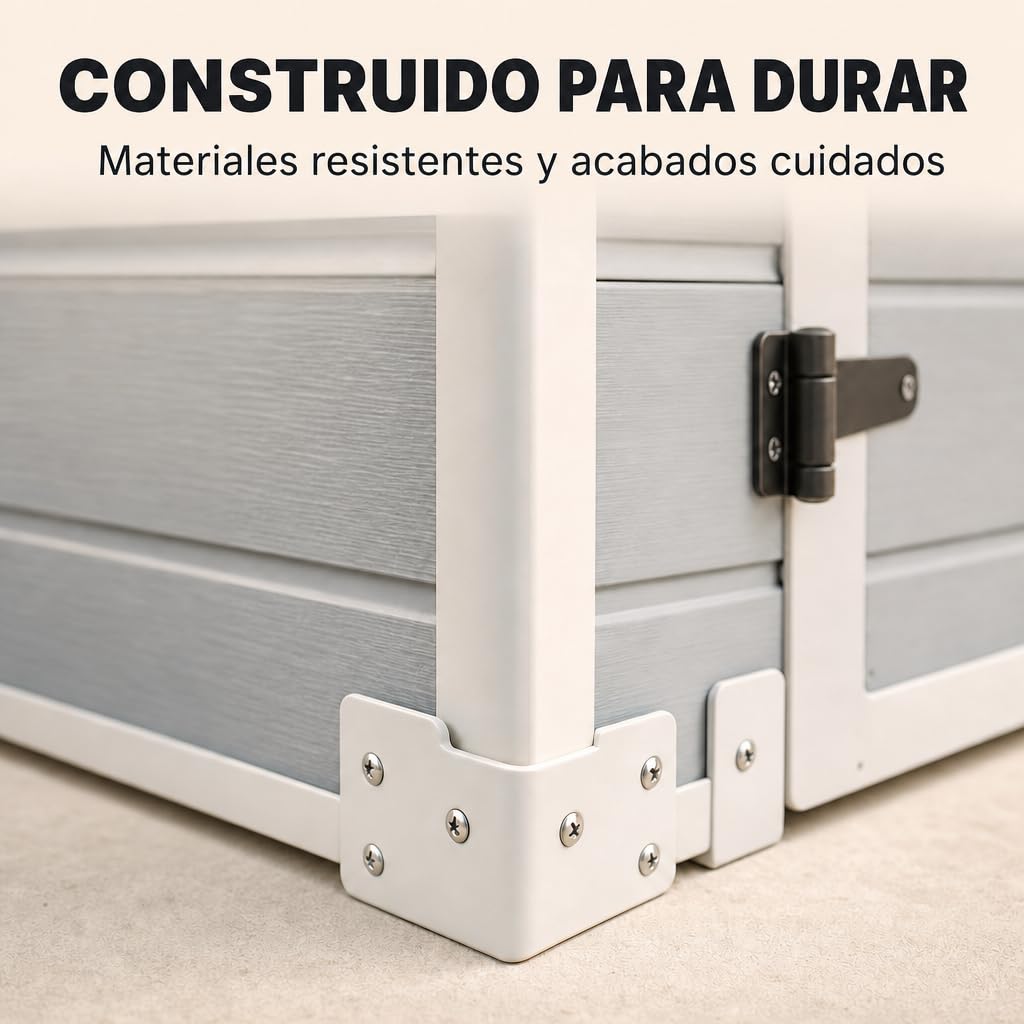 Caseta de Jardín de Resina – Cobertizo Exterior de Polipropileno Resistente a la Intemperie, con Cierre de Seguridad, Montaje Fácil y Gran Capacidad para Herramientas (185×152×220 cm(2,81 m²))