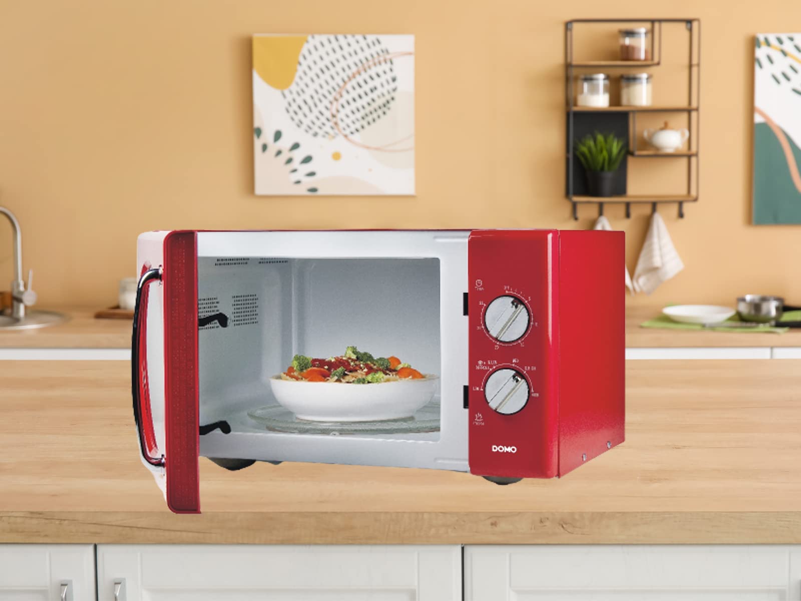 Domo DO2925 forno a microonde Piano di lavoro Solo microonde 25 L 900 W Rosso