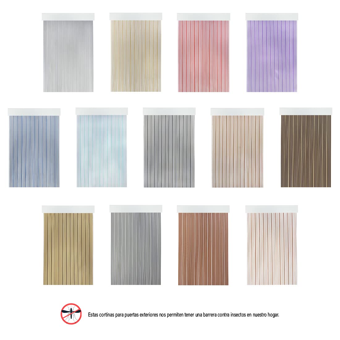 Acomoda Textil - Cortina Interior o Exterior PVC para Terraza, Jardín, Balcón y Patio. Panel con Barra de Aluminio Antimoscas e Insectos Fácil Instalación. (Azul/Transparente, 120x210 cm)