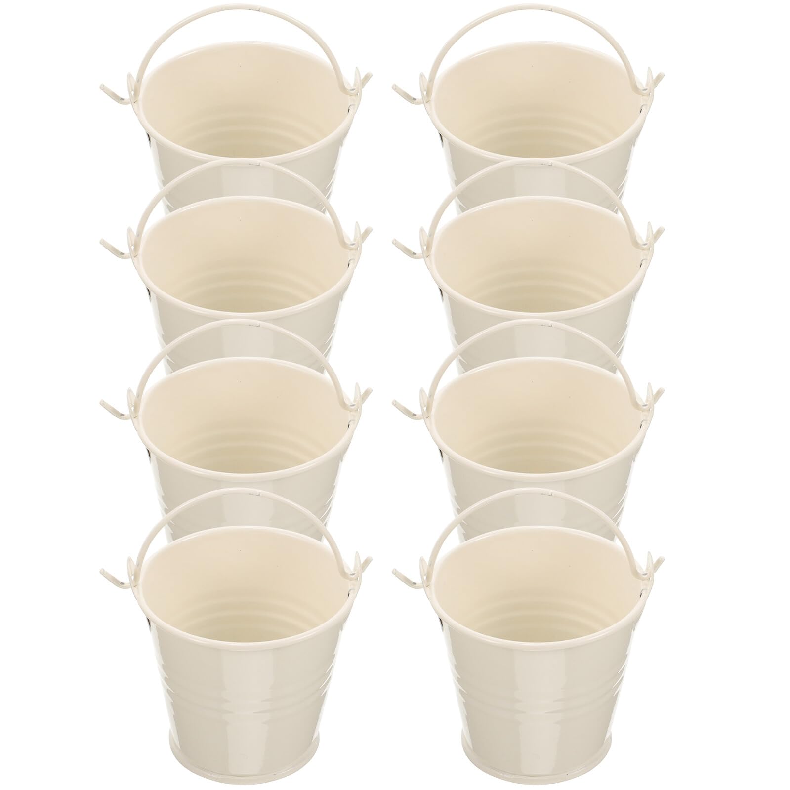Petits godets pour fleurs et plantes mini seaux beige durables qui s'accrochent partout
