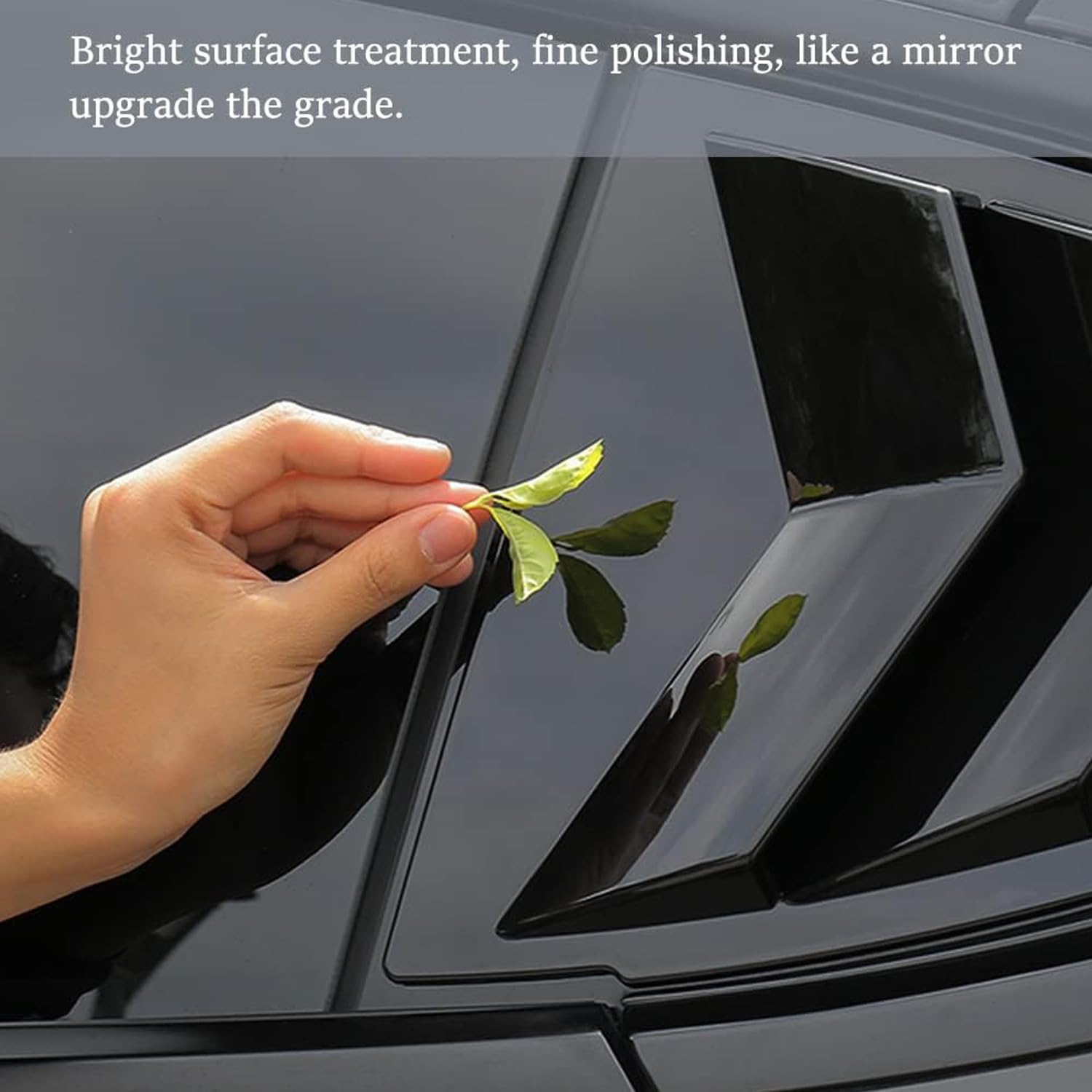 Blazeray for Honda Accord 11th Gen 2026 2025 2024 2023 ABS Sport Car Exterior Rear Side Window Louvers Air Vent Scoop Shades Cover Blinds for Honda Accord Accessories 2PCS(Bright Black)