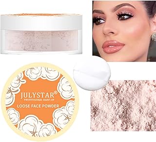 Loose Setting Powder,Pink Loose Powder,Translucent Setting Powder Makeup,Setting Powder Translucent,Silky Face Powder,Translucent Face Powder for Oil Control,Powder Foundation for Natural&Clear