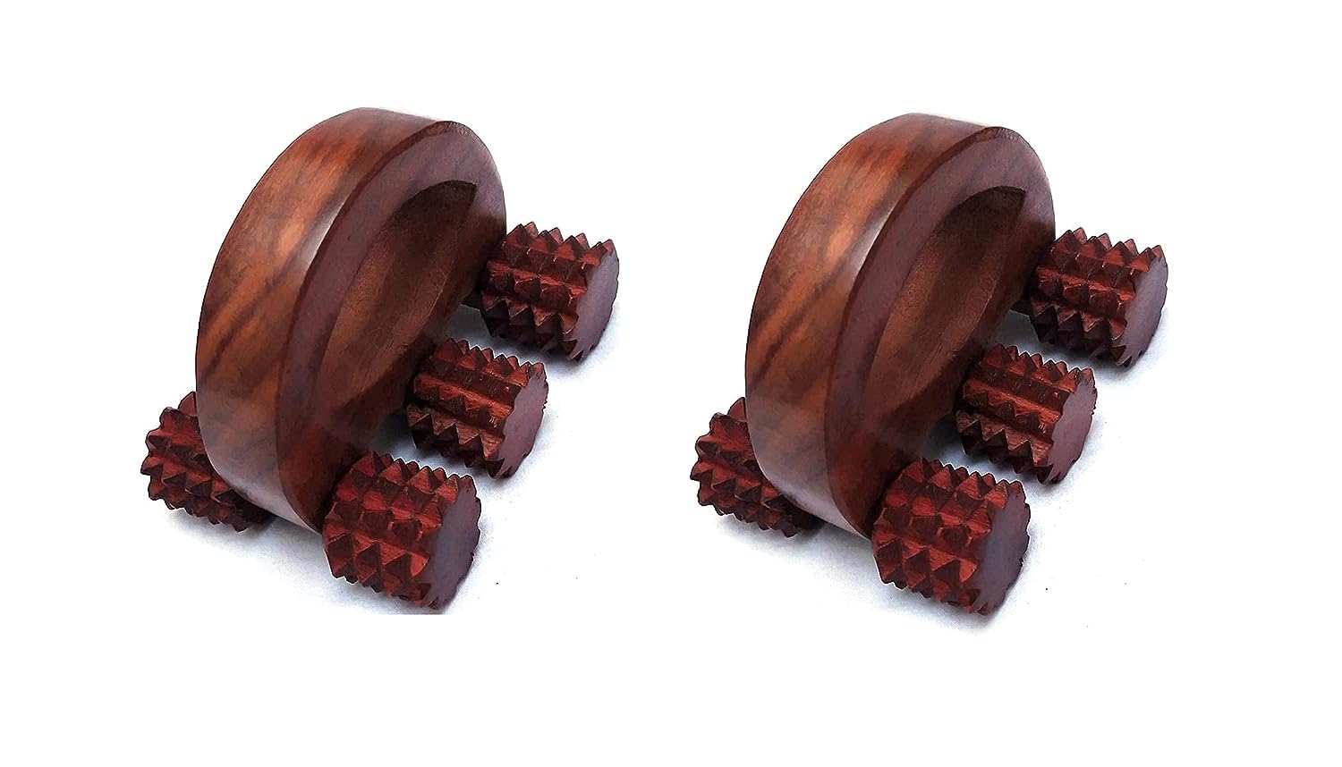 Happie Shopping Wooden Acupressure Back Massager Back Pain Relief Massager Body Massager Of 6 Massage Roller (Size 5 inch x 4 inch) (Katai) (Set Of 2) (B0C3VTN3PL) Amazon Price History, Amazon Price Tracker