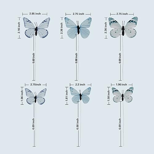 Miniatura 3 de Daelyn Decoración de pared de mariposa 3D, manualidades, decoración de mariposa, adecuada para el hogar, arreglo floral, boda, fiesta, regalo de