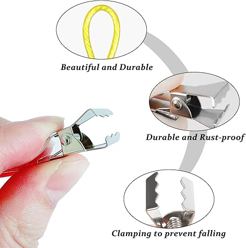 Miniatura 2 de Clips para toallas de té, 10 unidades, clip de almacenamiento de toallas de té de metal con anillo para colgar toalla, clips de gancho pequeños