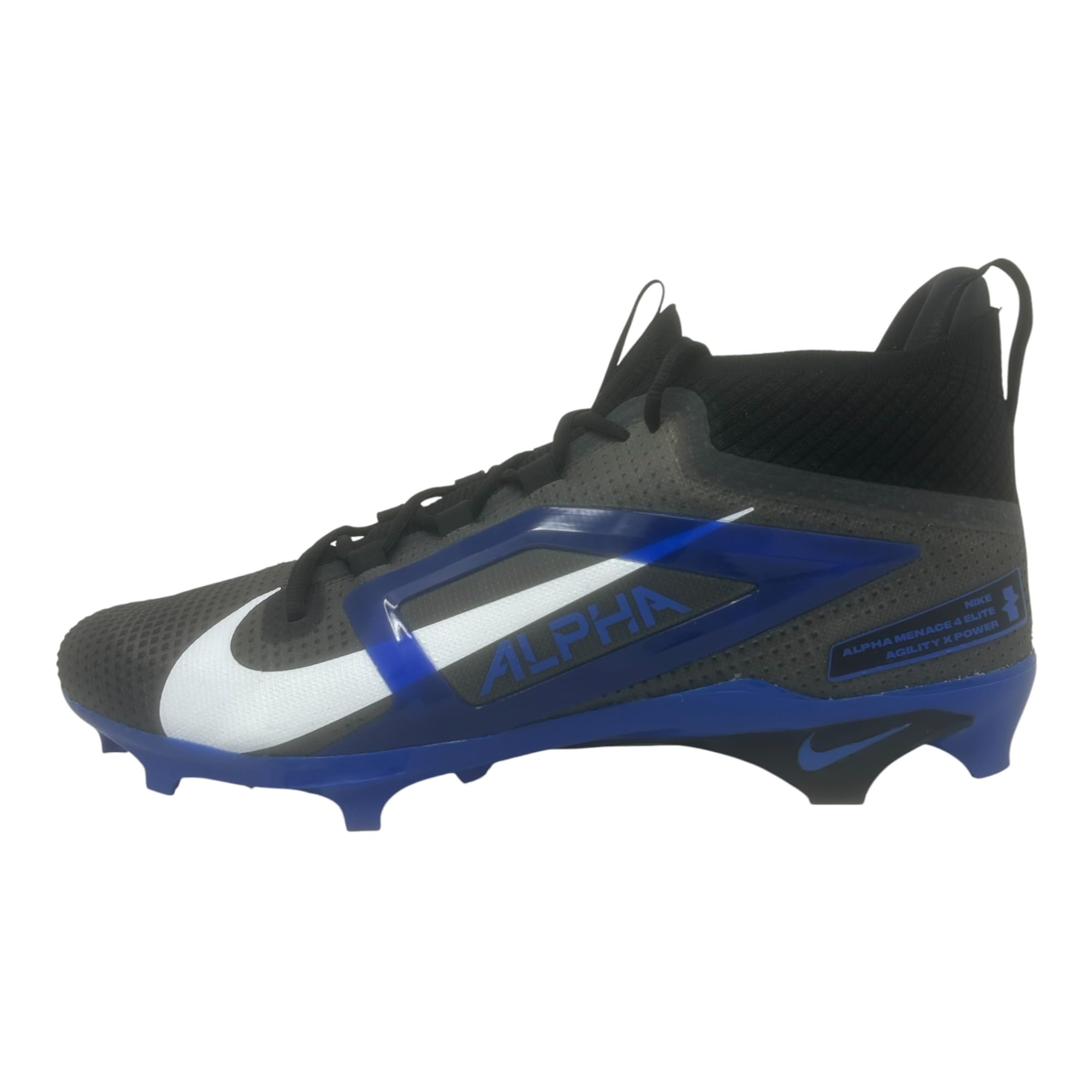 Nike Alpha Menace 4 Elite Football Cleats (FD7036-600, University Red/Team Red/Black/White)