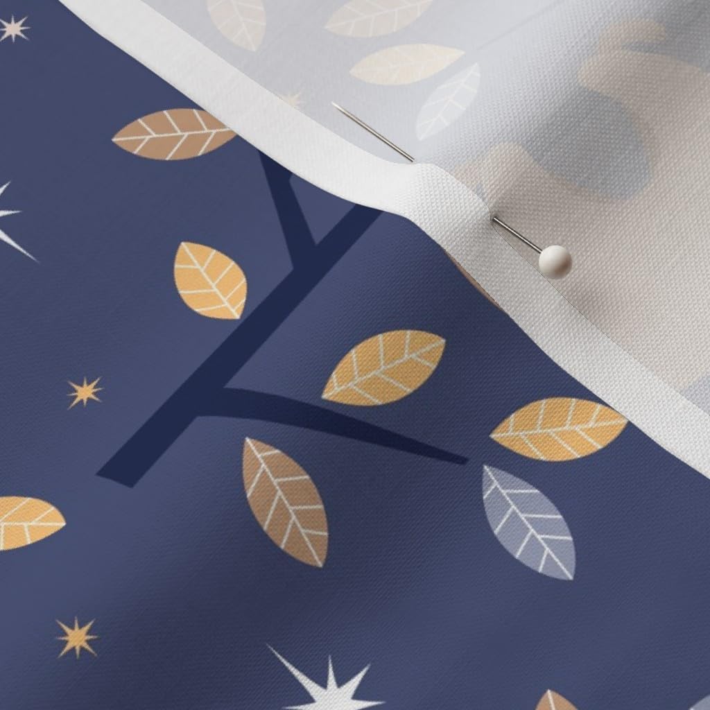 Spoonflower Fabric - Sloths Sloth Jungle Rainforest Animals Night Stars Endangered Species Printed on Petal Signature Cotton Fabric by The Yard - Sewing Quilting Apparel Crafts Decor