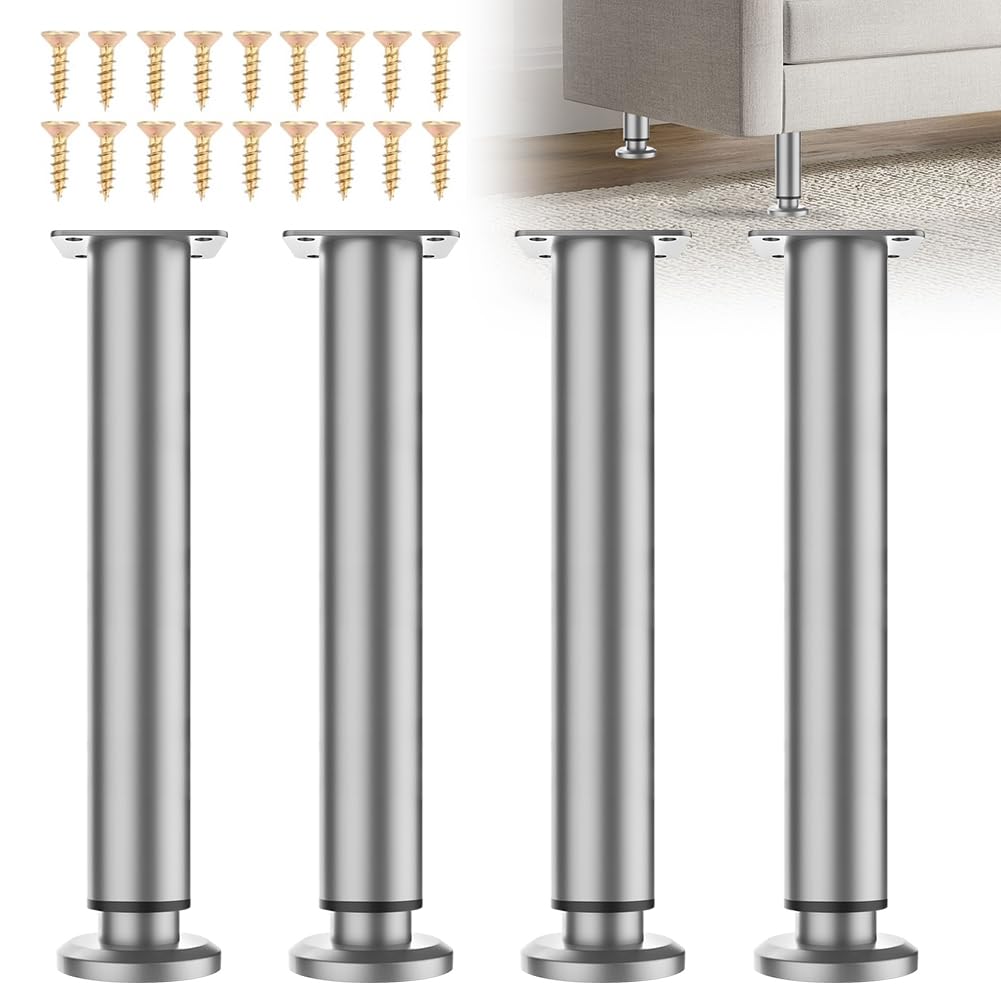 Patas regulables para muebles grises: soluciona desniveles en tu mesa o armario de baño