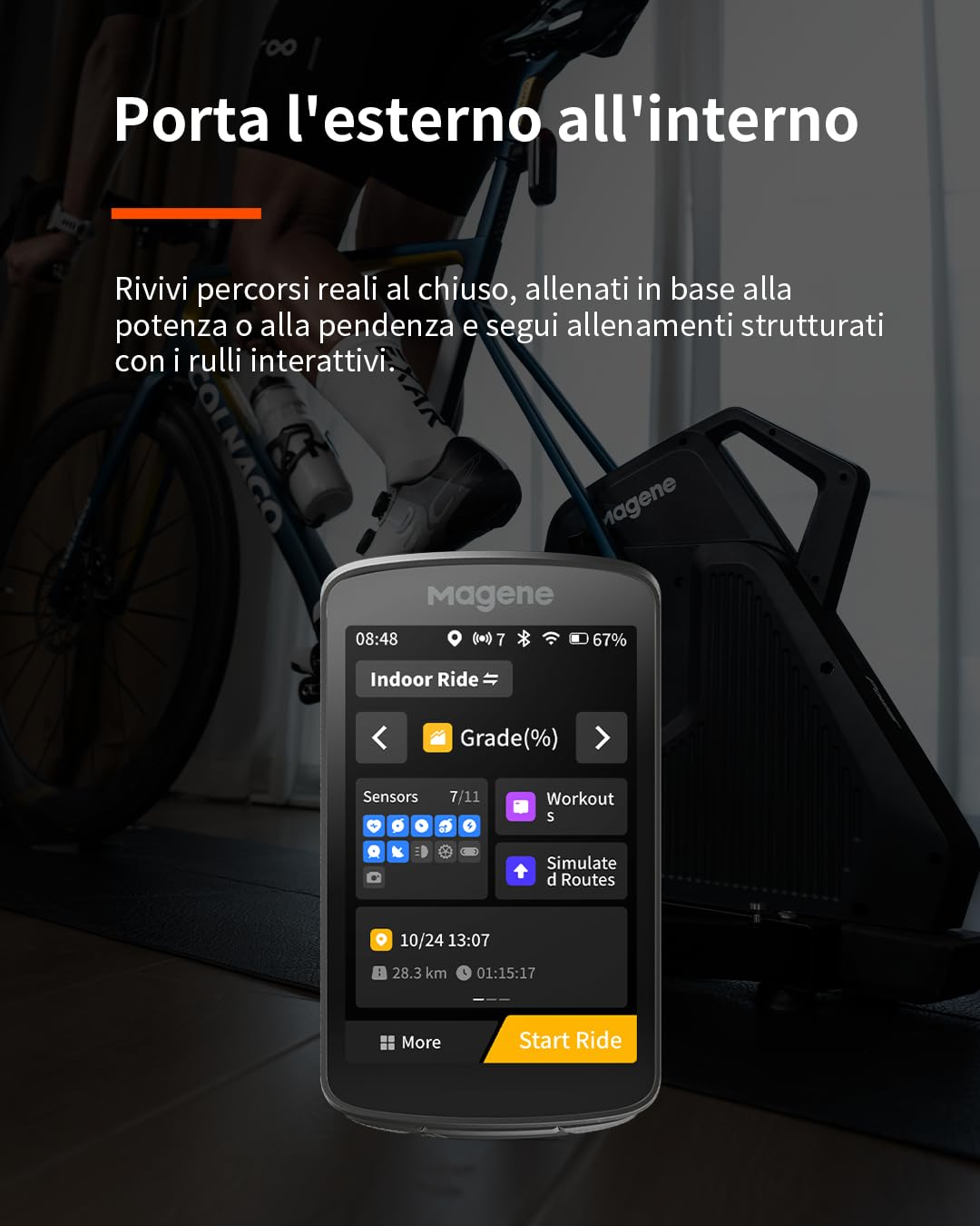 Magene C706 GPS Ciclocomputer Navigazione Cartografica Touchscreen 3,3" Dual-Band