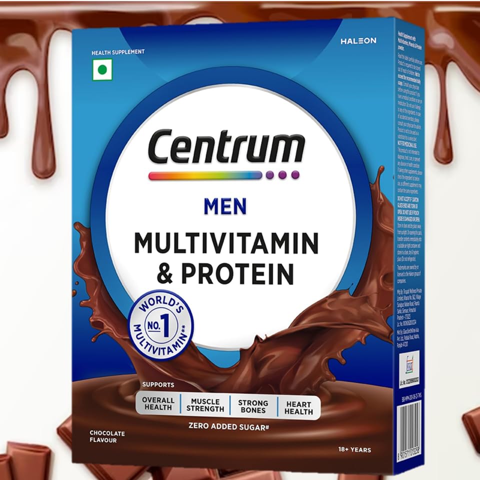 Centrum Men Multivitamin & Protein, 200g Health Drink (Chocolate)| 24 Vitamins, Minerals to support Overall Health (Veg)| World’s #1 Multivitamin Nutrition Drinks-Northwoods Centrum Men Multivitamin & Protein, 200g Health Drink (Chocolate)| 24 Vitamins, Minerals to support Overall Health (Veg)| World’s #1 Multivitamin Nutrition Drinks-Northwoods