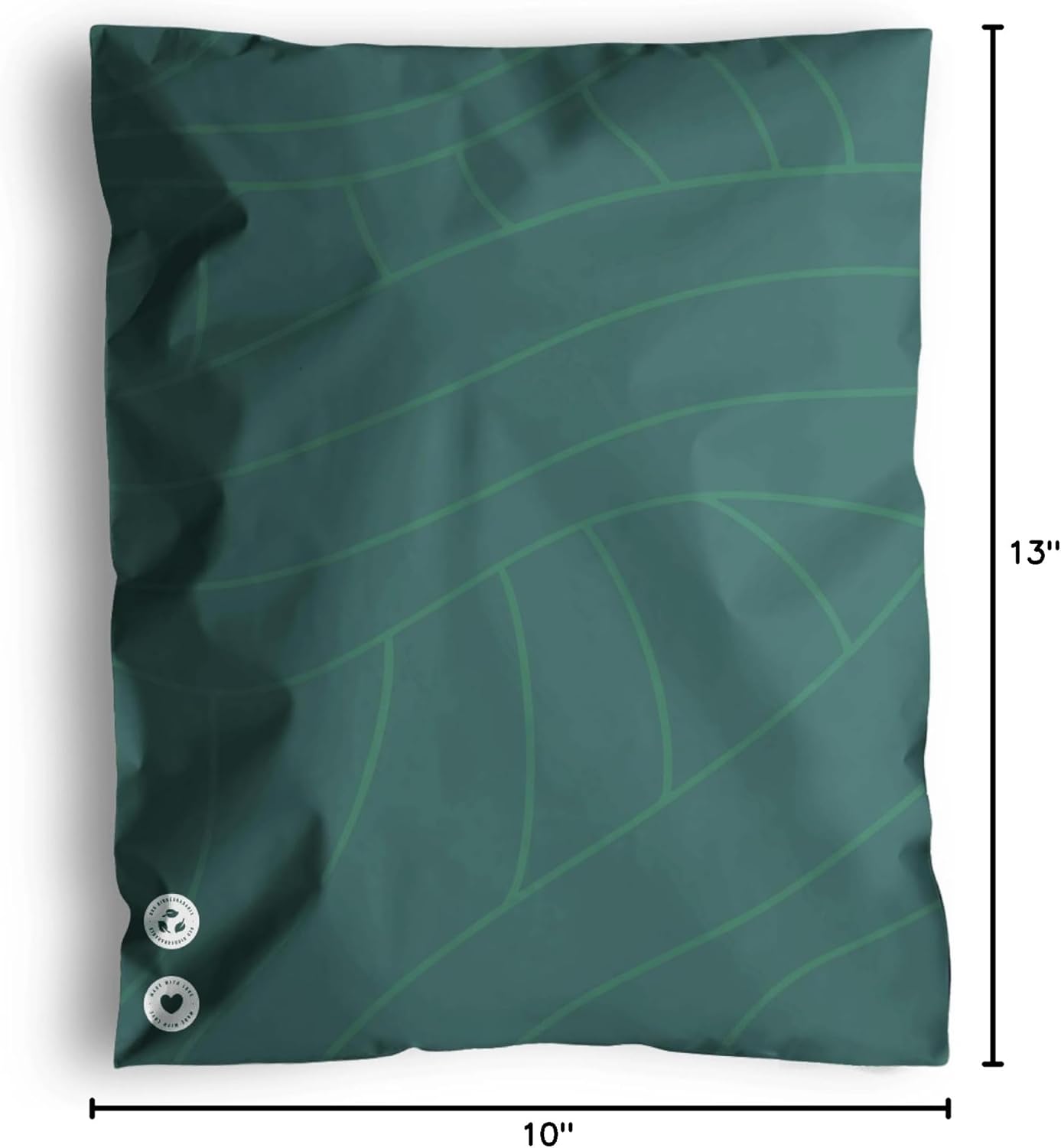 Poly Mailers 10x13-25 Pack Biodegradable Shipping Bags for Clothes - Impack Self-Seal Waterproof Thick Mailing Envelope for Accessories & Clothing - Olive Leaf