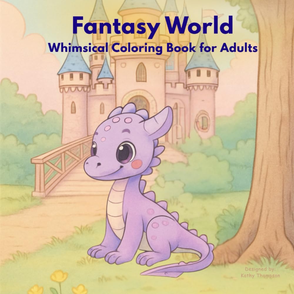Fantasy World: Whimsical Fantasy Coloring Book for Adults