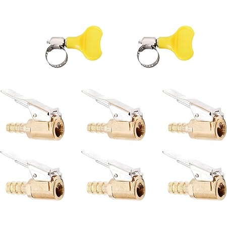 SENZEAL Reifenfüllnippel 2 Stück - Messing Luftventil 8mm