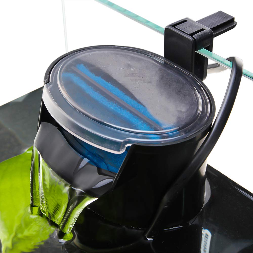 SENZEAL Tortue Basse Eau Cascade Filtre Pompe Fish Tank Filtre Externe 5W 220V/50Hz 400L/H Basse Eau Nettoyage Fish Tank Reptile Amphibian -Noir