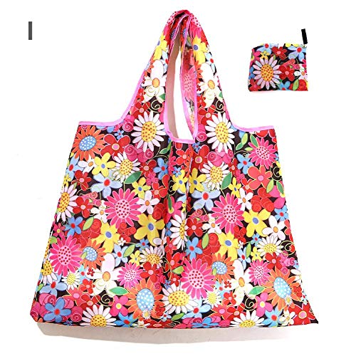 primrosely Einkaufstüten 210D Oxford Stoff Große Öko-Tasche Einfache Einkaufstasche Faltbar Einfach wasserdichte Wiederverwendbare Einkaufstasche Beutel Für Reisen Im Freien Einkaufen