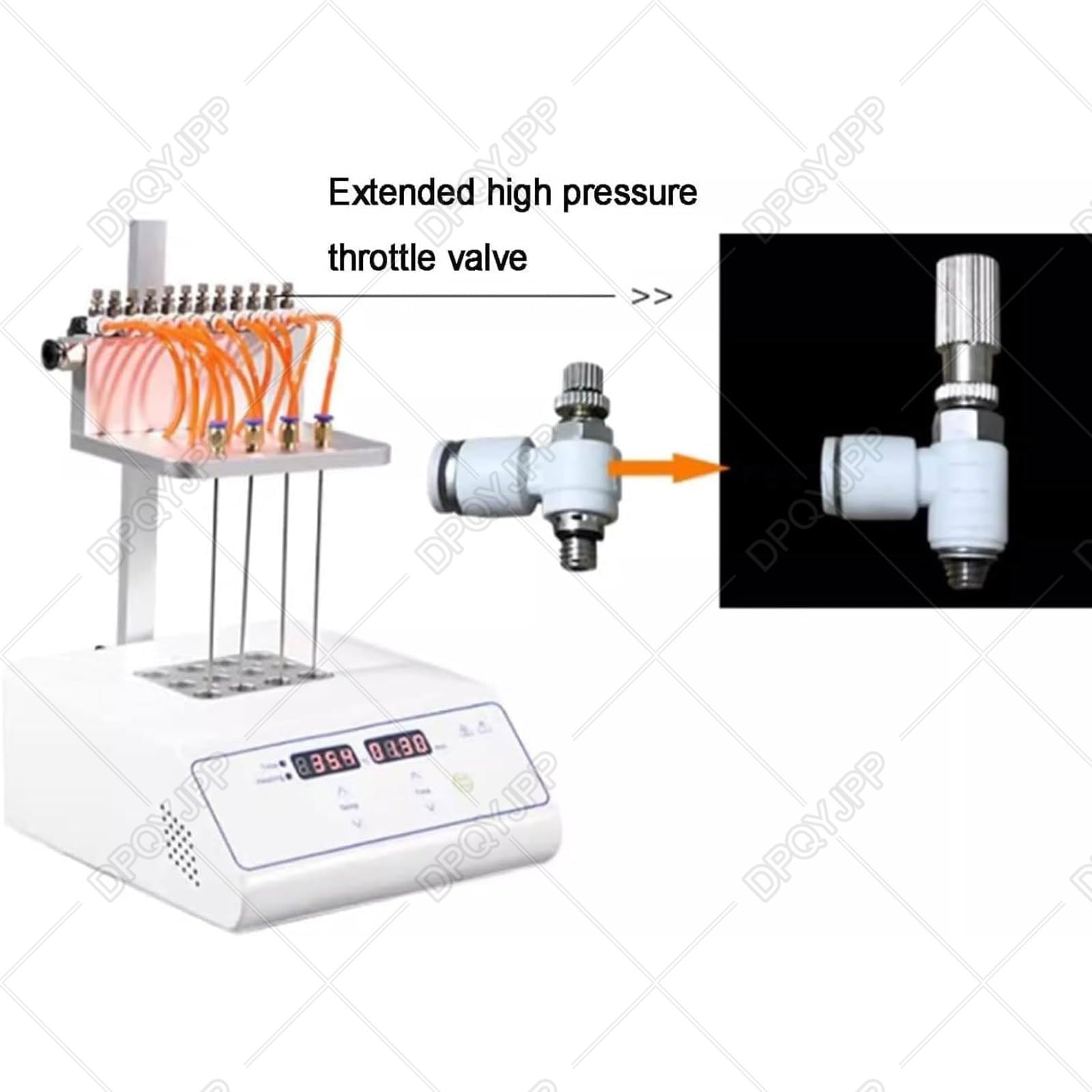 Evaporador de muestras de Laboratorio, concentrador de Purga de nitrógeno, Altura Ajustable, con Agujas de Gas, soplado a presión científica, análisis de Laboratorio. 12Holes