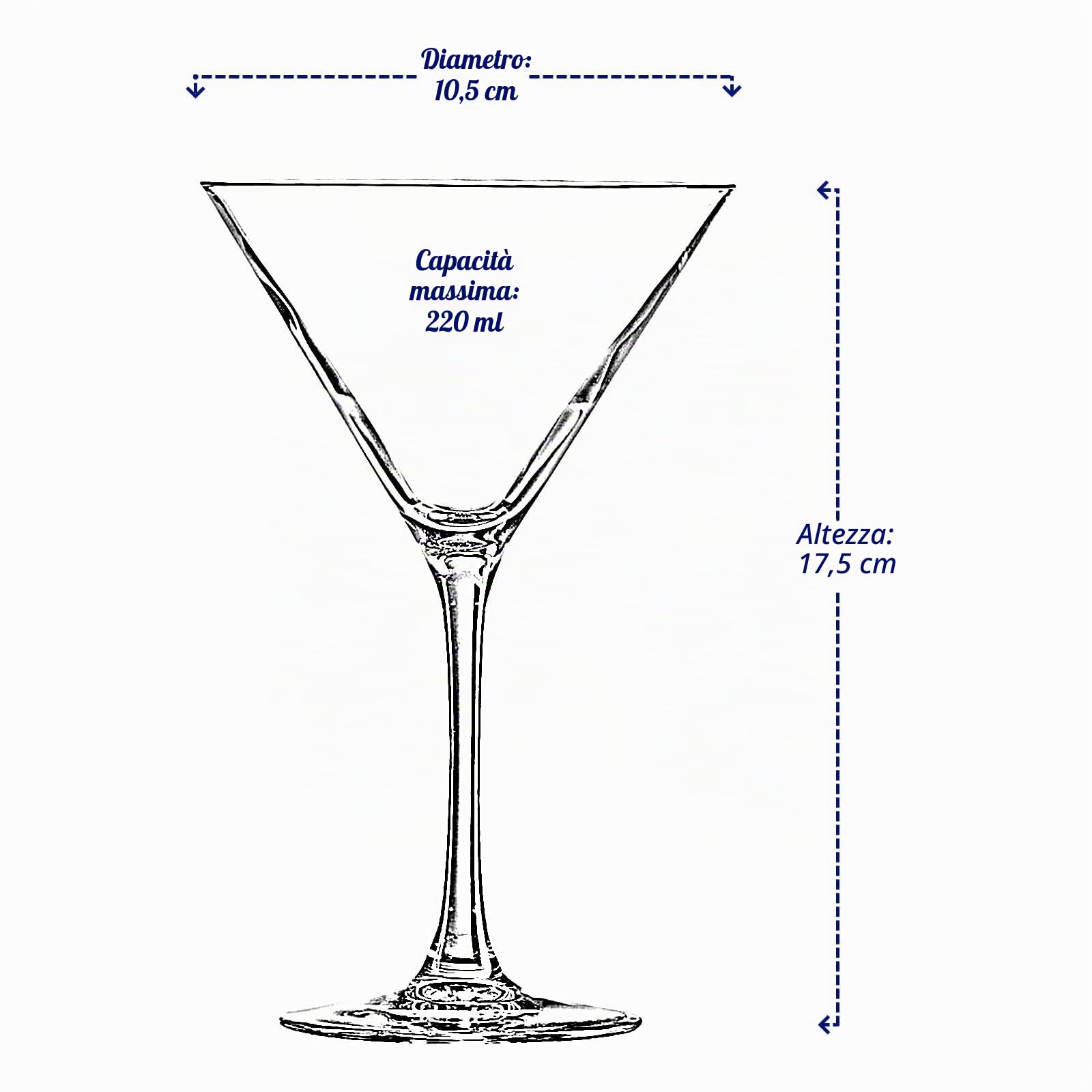 Set di 4 bicchieri da Martini da 220 ml, per cocktail, Martini, feste, a forma di V, classici, Martini, moctail, espresso, bevande fredde, bicchieri da portata per feste, bar, ristoranti, pub
