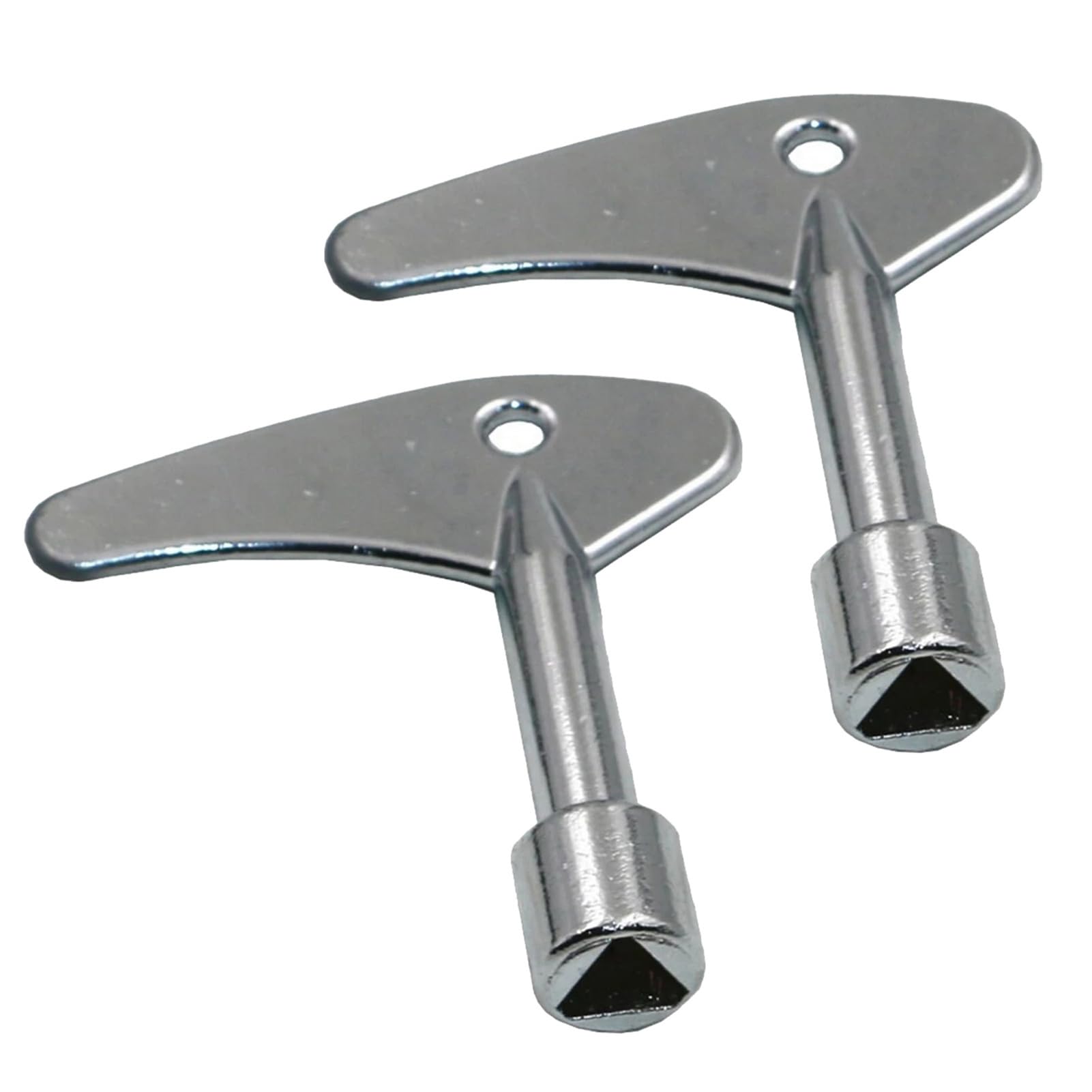 NOUJEN 2 Piece Metal Triangular Wrench, Triangle Wrenches, Meter Box Key for Electric Water Gas Meter Cabinet