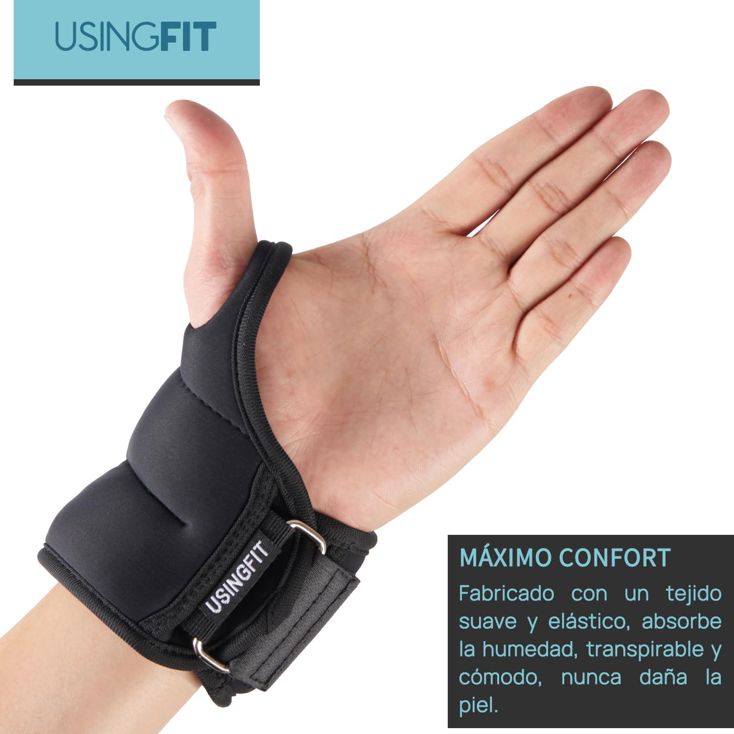 USINGFIT Pesos de Mano para Brazos, Pesos para Las piernas, 0,5 kg, 1 kg, 1,5 kg, Pesas para pie, muñequeras para piernas y pies