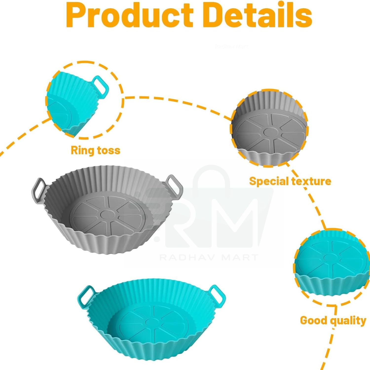 Silicone Air Fryer Liners - Reusable & Nonstick -7
