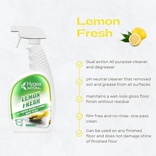 Miniatura 7 de Lemon Fresh - Limpiador multiusos para múltiples superficies, limpiador de suelos no tóxico, elimina la suciedad, la grasa y la suciedad, acabado de