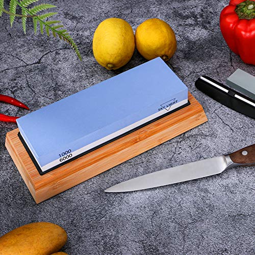 image for SKY LIGHT Knife Sharpening Stone, Safe Knife Sharpening Set, Whetstone