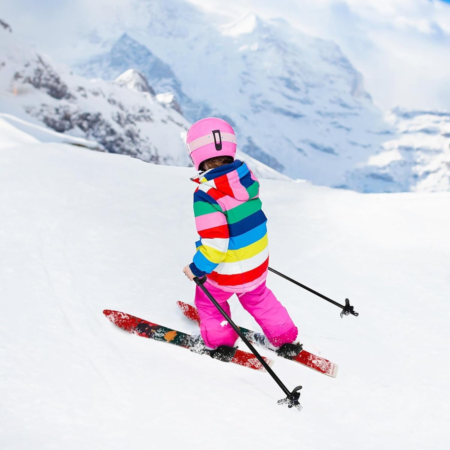 Anfänger-Schneeski for Kinder, Skibretter mit geringem Widerstand for Kinder unter 4 Jahren, leichte, robuste und sichere Skiausrüstung for Kinder