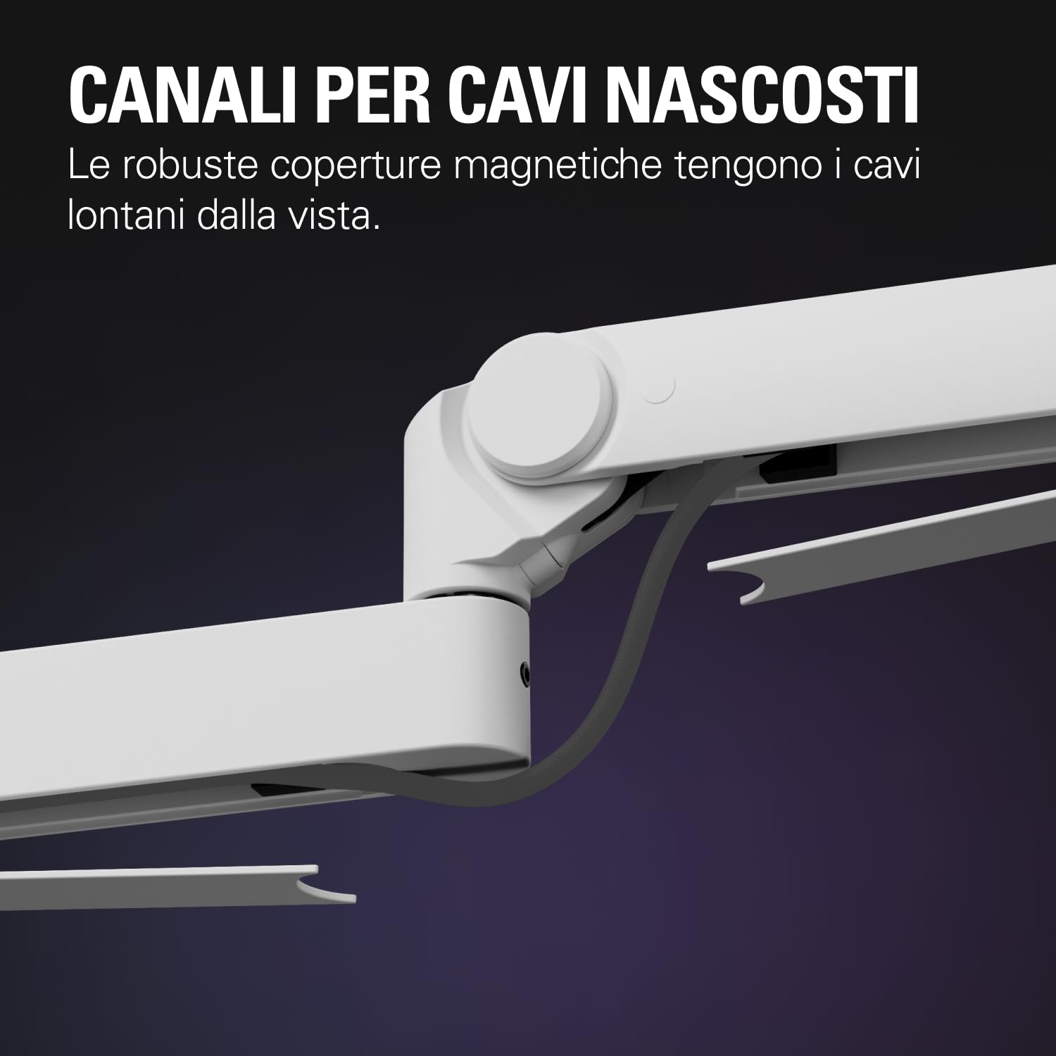 Elgato Wave Mic Arm Pro White - Braccio per Microfono a Profilo Basso Girevole a 360° con Molla a Gas, Compatibile con Microfoni Elgato/Shure SM7B/Rode/Blue Yeti & altri – Per Trasmissione/Podcast