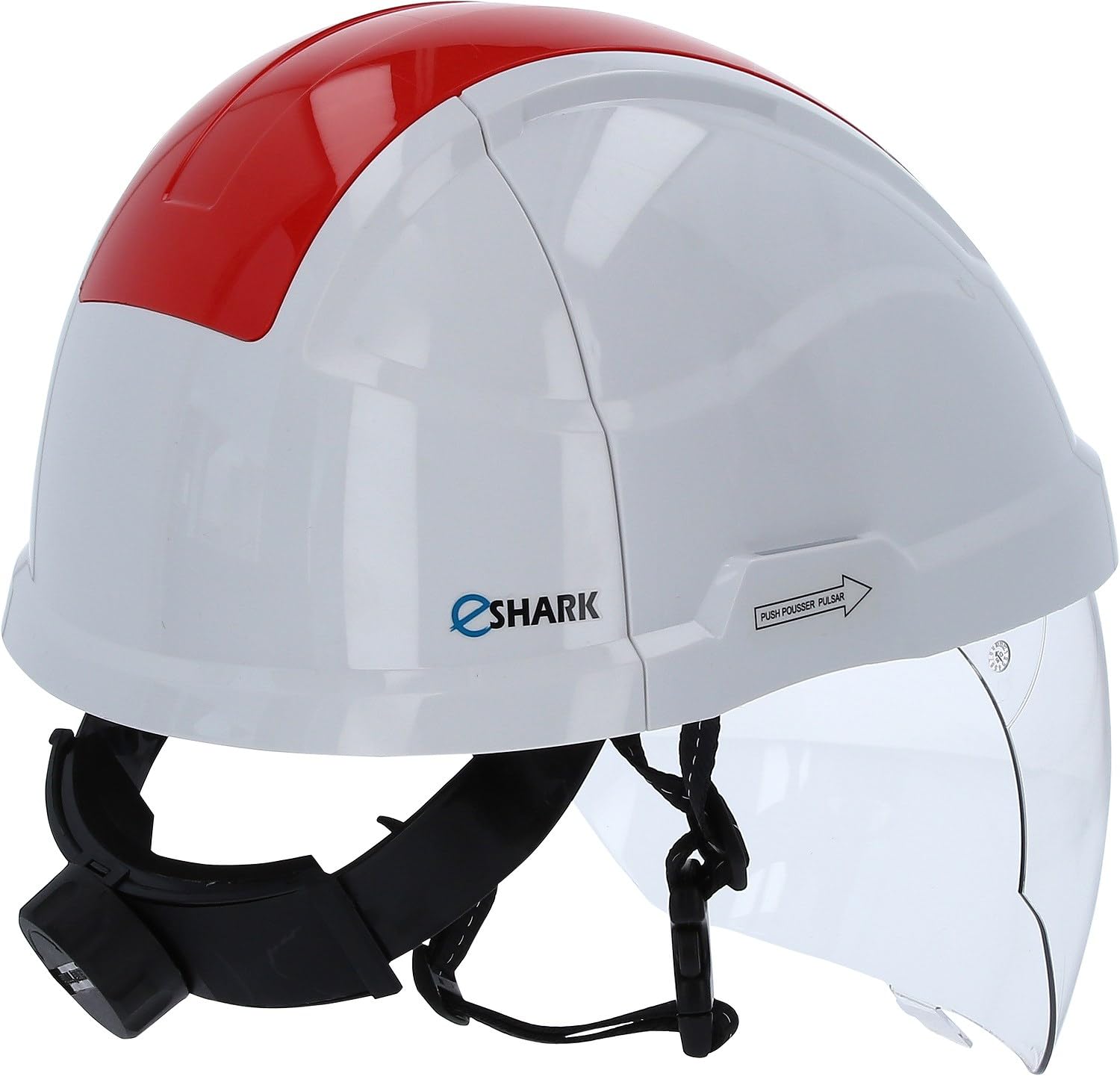 KS TOOLS Casque de Travail avec Protection faciale, Rouge 117.0137